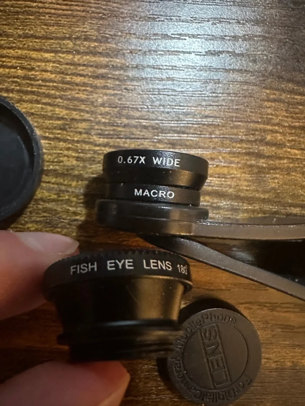 Clip-On Phone Camera Lens Kit in Black